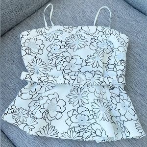 Floral Print Camisole with belt and removable straps